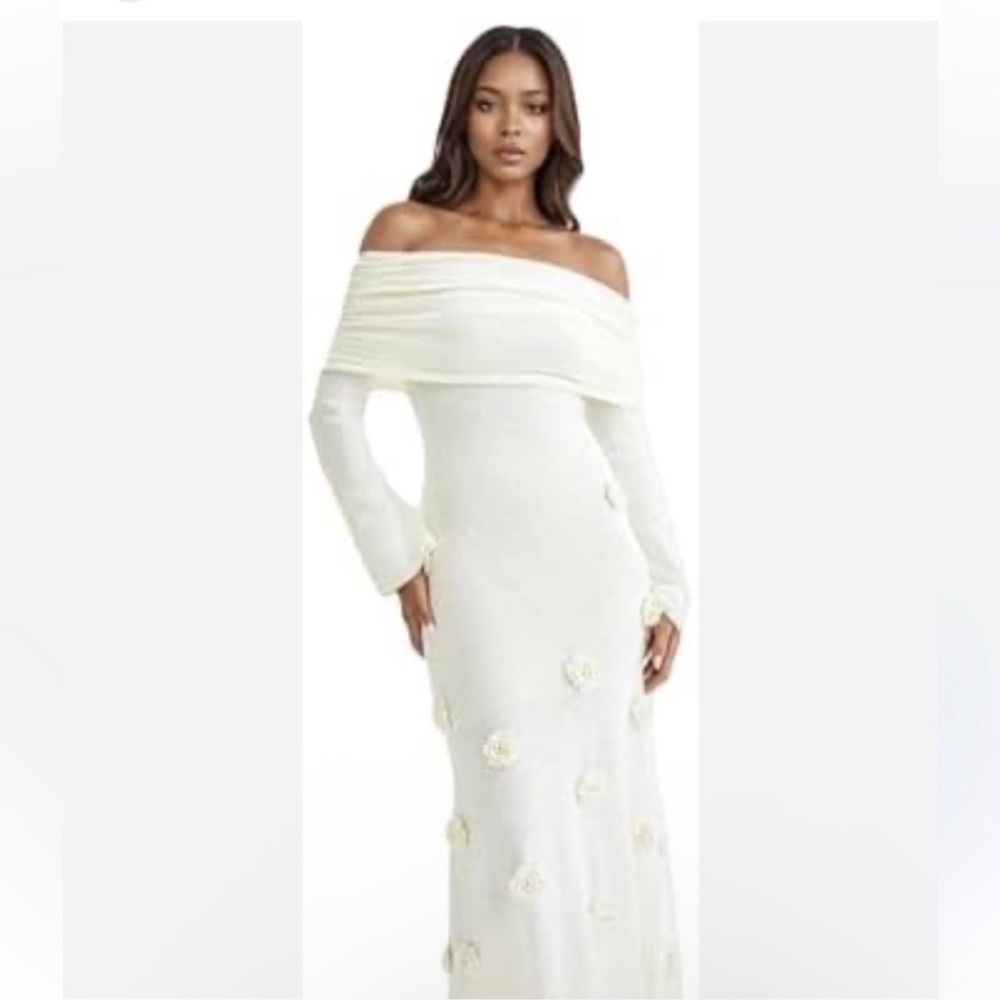 Elegant Off-Shoulder White Dress